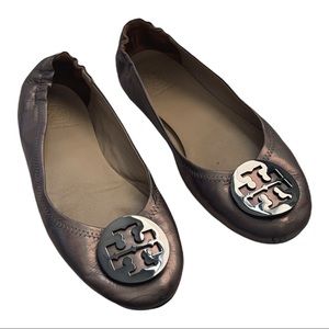 Tory Burch Minnie trace ballet flat leather